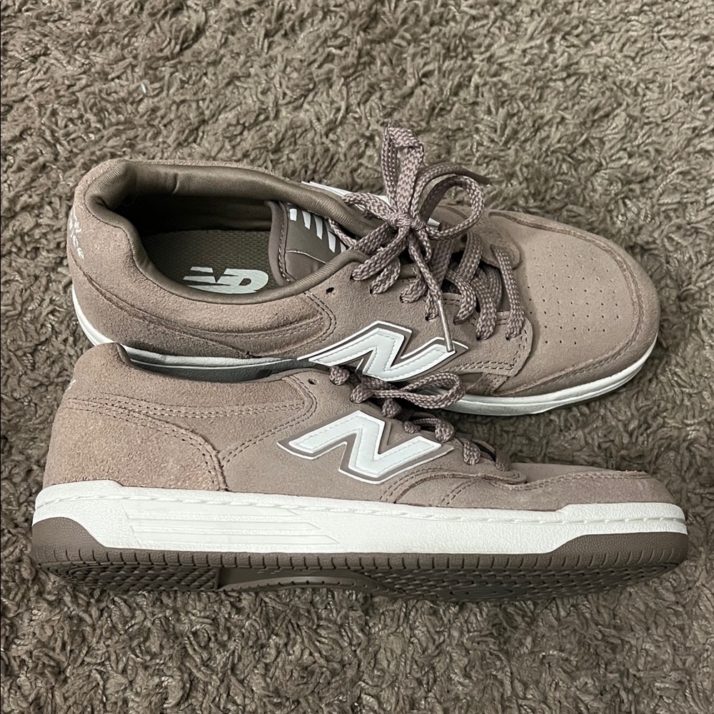 New Balance 480 Brown Sneakers with White Details